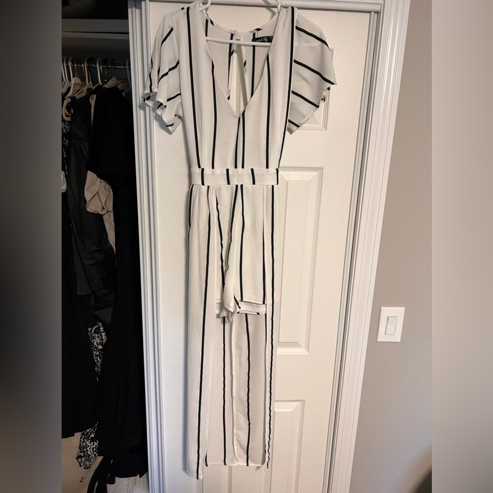 Black and white jumpsuit